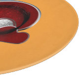 ハートマジックラウンドオレンジガラスカッティングボード 30.4 カッティングボード (角)