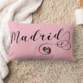 ハートマドリードスペインのクッション ランバークッション (ブランケット)