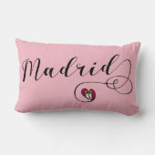 ハートマドリードスペインのクッション ランバークッション (裏面)
