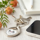 ハートママCHDメタルキーチェーン キーホルダー (側面)