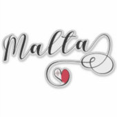 ハートマルタ国旗、マルチーズ シール (正面)