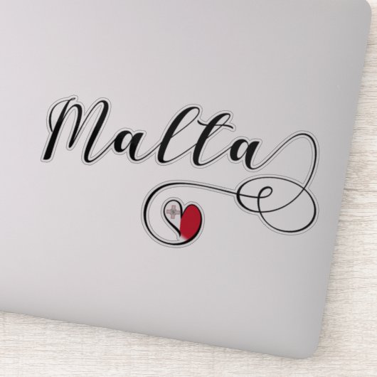 ハートマルタ国旗、マルチーズ シール (詳細)