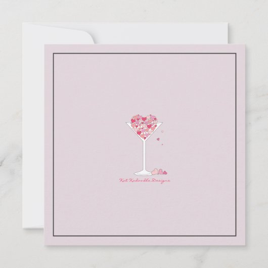 ハートマルティーニヴァレンタインズデイパーティの招待状 招待状 (裏面)