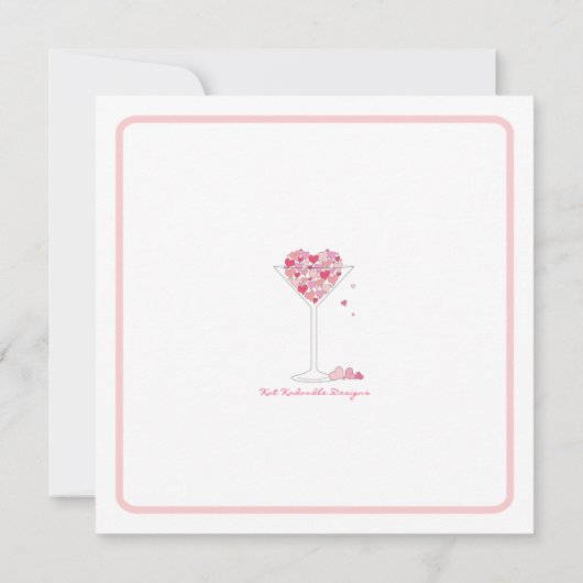 ハートマルティーニヴァレンタインズデイパーティの招待状 招待状 (裏面)