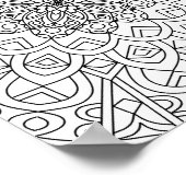 ハートマンダラアダルトカラードードルカラー ポスター (角)