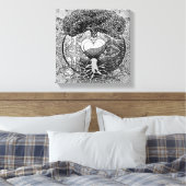 ハートマンダラオブライフ キャンバスプリント (インサイチュ (寝室))