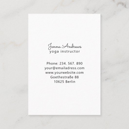 ハートマンダラヨガマッサージウェルネスビジネスカード 名刺 (裏面)