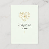 ハートマンダラヨガマッサージウェルネスビジネスカード 名刺 (正面)