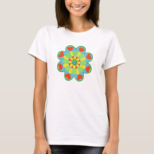 ハートマンダラTシャツ Tシャツ (正面)