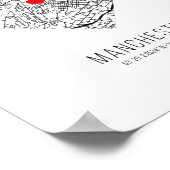 ハートマンチェスターシティ統一されたの地図（王国） ポスター (角)