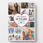 ハートマークが中央にある記念日の写真 フォトプラーク (正面)