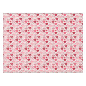 ハートマークと愛の言葉でいっぱい  テーブルクロス (正面(横))