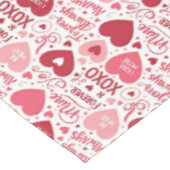 ハートマークと愛の言葉でいっぱい  テーブルクロス (アングル)