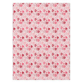 ハートマークと愛の言葉でいっぱい  テーブルクロス (正面)