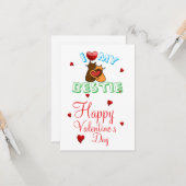 ハートマークのベストフレンド愛 カード (正面/裏面インサイチュ)