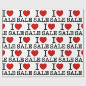 ハートマークのラブセール ラッピングペーパー (フラット)