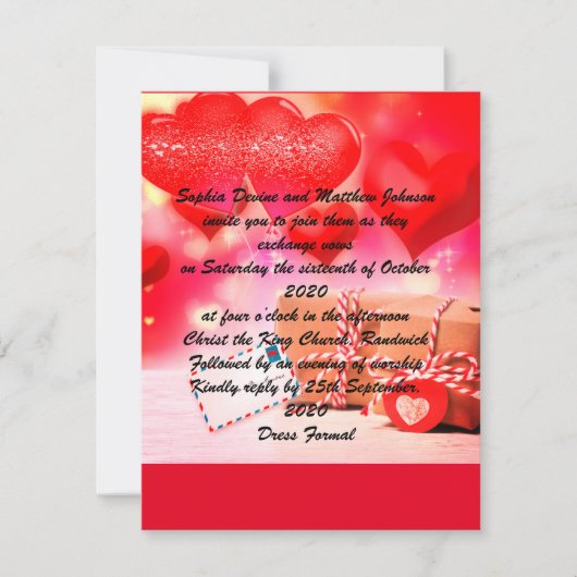 ハートマークの愛の表現 シーズンカード (正面)