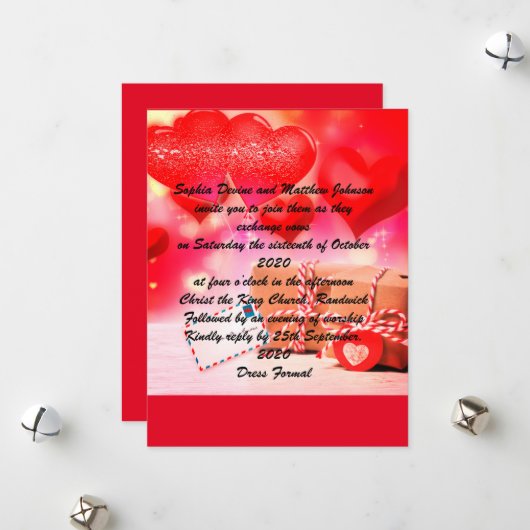 ハートマークの愛の表現 シーズンカード (正面/裏面インサイチュ)