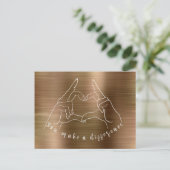 ハートマーク あなたがいるからこそ世界は変わる ポストカード (スタンド正面)