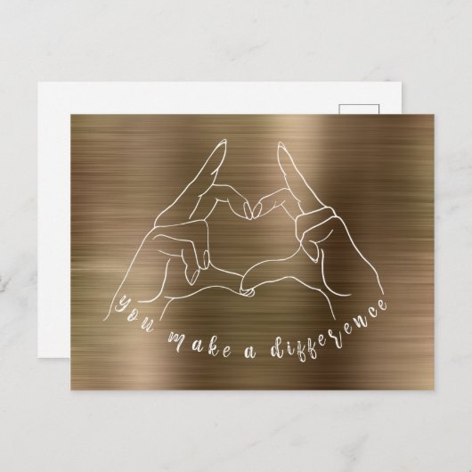 ハートマーク あなたがいるからこそ世界は変わる ポストカード (正面/裏面)