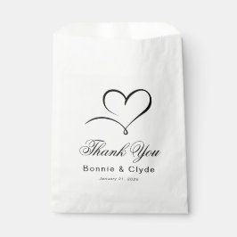 ハートマーク エレガント ウェディング ゲスト サンクス ホワイト フェイバーバッグ