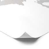 ハートミシガン州シルエット ポスター (角)