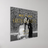 ハートミセス&ミセス姓レズビアン結婚の写真 箔ポスター (レイダウン)