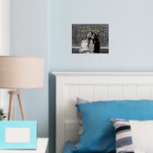 ハートミセス&ミセス姓レズビアン結婚の写真 箔ポスター (インサイチュ (寝室))