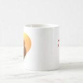 ハートミニマルの形をした写真 – I Love You Wifey コーヒーマグカップ (中央)