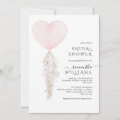ハートミニマルモダンブライダルシャワー 招待状 (正面)