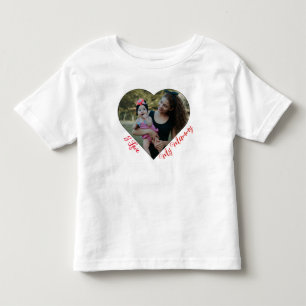 ハートミニマル写真ママTシャツが大好き トドラーTシャツ