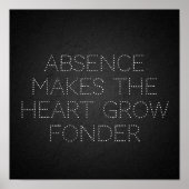 ハートミニマル炭勇気付けられるポスター ポスター (正面)