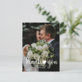 ハートミニマル結婚リストの写真はがき ポストカード (スタンド正面)