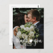 ハートミニマル結婚リストの写真はがき ポストカード (正面/裏面)