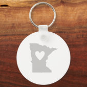 ハートミネソタシェイプミネソタラブノーススター キーホルダー (正面)