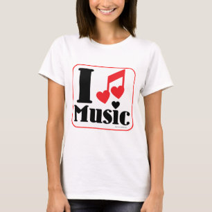 ハートミュージッククール楽しい曲エピックスローガン Tシャツ
