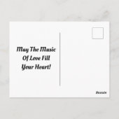 ハートミュージックノートはがき ポストカード (裏面)