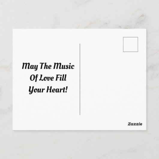 ハートミュージックノートはがき ポストカード (裏面)