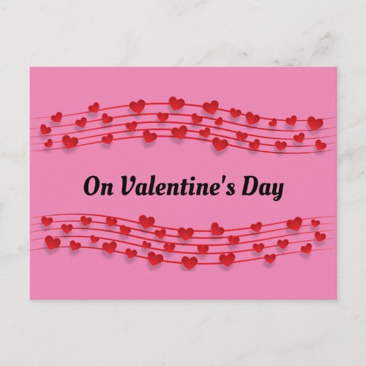 ハートミュージックノートはがき ポストカード (正面)