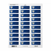 ハートムーンとサンタ&スレイホリデーアドレス ラベル (フルシート)