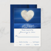 ハートムーンオーバーウォータービーチ結婚式 出欠カード (正面/裏面)