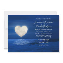 ハートムーン雪に覆われたビーチ冬の結婚式