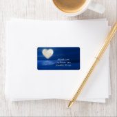 ハートムーン(雪に覆われたビーチ冬の住所) ラベル (インサイチュ)