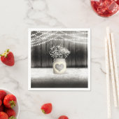 ハートメイスンジャー&ベビー素朴ズ結婚の スタンダードカクテルナプキン (インサイチュ)