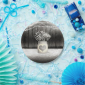 ハートメイスンジャー&ベビー素朴ズ結婚の ペーパープレート (パーティー)