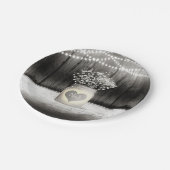 ハートメイスンジャー&ベビー素朴ズ結婚の ペーパープレート (アングル)