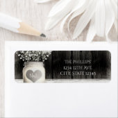 ハートメイスンジャー&ベビー素朴ズ結婚の ラベル (インサイチュ)