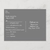 ハートメイソンジャー&バビーズブレスウェディング素朴RSVP インビテーションポストカード (裏面)