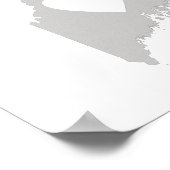 ハートメイン州シルエット ポスター (角)