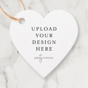 ハートメッセージカード, 1.75インチギフトラベル フェイバータグ